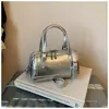 2026 Nueva Moda Bolso Boston de Cuero con Cera de Aceite Mini Bolso de Mano Versátil Bolso de Hombro Texturizado Bolso Cruzado