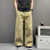 Pantalones de trabajo deconstruidos estilo americano para mujer y hombre, retro, relajados y casuales, pantalones de pierna recta ancha sueltos, marca de moda