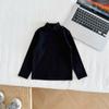Fengzhigu 2023 otoño nueva ropa para niños estilo coreano versátil medio cuello alto camisa de fondo niños y niñas camiseta con letras