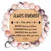 Aliexpress Moda Transfronteriza Creativa Patrón de Cebra Rosa Corazón Pulsera Única Regalo Día de la Madre Cumpleaños Joyería de Mano con Cuentas