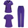 Trajes de quirófano de manga corta de alta gama para médicos, enfermeras, salones de belleza, clínicas dentales e instalaciones de cuidado bucal, disponibles en varios colores