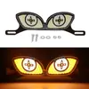 Tornillo de Placa de Matrícula de Motocicleta Transfronterizo Luz Triángulo Semicírculo Ojo de Diablo Intermitente Accesorios Decorativos Universales Modificados Luces de Coche