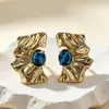 Pendientes grandes irregulares de moda exagerada estilo europeo y americano para mujer, de nicho y elegantes, con un toque de lujo ligero y de alta gama