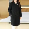 Abrigo de Cachemir Doble Cara para Mujer Abrigo Largo de Lana hasta la Rodilla Lana Doble Cara Nimi Abrigo Cálido Elegante Abrigo de Lana