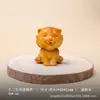 Versión Q Lindos Doce Animales del Zodiaco Pieza de Mano Madera Maciza Madera de Tuya Talla de Madera Animal Portátil Pequeño Adorno Wenwan de Mano