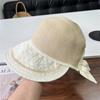 Sombrero de Paja Plegable Transpirable para Viaje de Verano Nuevo, Sombrero Ecuestre de Lino con Costuras, Estilo Coreano, para Mujer