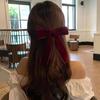 Diadema con lazo de celebridad de Internet, cinta coreana, horquilla de terciopelo, pinza de pico de pato sencilla y elegante, accesorios para el cabello para niña