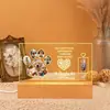 Etsy Transfronterizo Personalizado Huella de Perro Retrato de Mascota Foto Luz Nocturna Temu Almacenamiento Cabello Botella de Vidrio Decoración Conmemorativa