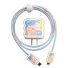 Cubierta Protectora de Tres Capas Ondulada para Cargador Apple de 20W Cubierta de Carga Rápida de 18W Cubierta Suave para Cabezal de Carga Clip para Cable Conejo Queso