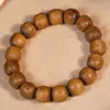 Pulsera de Madera de Aloes de Vietnam Huang Qinan, Rosario Wenwan, Pulsera de Cuentas Budistas Unisex, Seda Suave, Material Viejo, Adorno de 108 Cuentas de Rosario