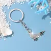 Serie Oceánica Dibujos Animados Tiburón Llavero Colgante Accesorios Incrustaciones de Diamantes Goteo de Aceite Amazon Aliexpress Modelo Más Vendido
