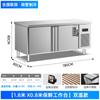 Banco de trabajo refrigerado Comercial Tienda de té de leche Congelador Cocina Congelador Banco de trabajo de acero inoxidable Refrigerador Conservación a doble temperatura