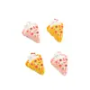 Nuevo Juguete de Comida Pizza de Gatito Hecho a Mano DIY Pegamento de Crema Accesorios de Resina Accesorios para el Cabello Lazo para el Cabello Colgante Funda de Teléfono