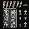 Estilo Punk Súper Brillante Tridimensional Cruz Accesorios para Uñas Caja Transfronteriza Aleación Diamante Popular Decoración de Uñas Mismo Estilo