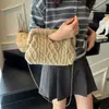 Bolsas de Tricô de Lã de Nicho Outono e Inverno para Mulheres 2025 Nova Versátil Bolsa Transversal de Corrente Bolsa de Axila Bolsa Carteiro Bolsa de Presilha