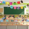 Temporada de formatura mesa cartão flutuante cartão escola primária jardim de infância sala de aula mesa configuração mesa cartão de levantar a mão decoração de cena layout bandeira