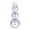 Manualidades de Cristal de Muñeco de Nieve con Capucha Transfronterizas Adornos de Decoración de Escritorio Suministros de Navidad Regalos para la Entrada del Salón