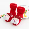 Calcetines de Navidad para Niños Invierno Espesos Calcetines de Toalla con Vuelta Calcetines para Bebés y Niños Pequeños Calcetines de Regalo Muñeco de Felpa