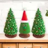Nuevos Adornos Navideños de Dibujos Animados de Moda para Estaciones Independientes de Comercio Transfronterizo, Adornos Tejidos a Mano para Árboles de Navidad en Maceta