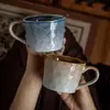 Taza de agua muy atractiva, taza de café vintage, taza de cerámica, taza para el hogar, taza para el desayuno al por mayor, taza a juego de lujo ligero para parejas