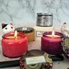 Vela de Vidrio de Alta Gama para Aromaterapia con Relieve Transfronterizo, Ambiente Romántico de Cumpleaños, Cera de Soja Creativa, Souvenir al Por Mayor