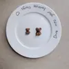 Nuevo accesorio de oso marrón de peluche de dibujos animados lindo DIY pegamento de crema pinza para el pelo de niña llavero para zapatos y bolsos Crocs