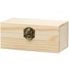 Caja de madera rectangular de madera de tung, caja de almacenamiento, caja de madera vintage, caja de embalaje de regalo de madera, caja de madera maciza tipo abatible