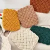 Decoración Moderna Minimalista para Sala de Estar de Casa Cojín Cuadrado para Sofá Cojín de Mesita de Noche Cojín Tejido a Mano de Terciopelo Teddy