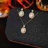 Conjunto de Brincos e Colar Weidni de Luxo Acessível, High-End, Elegante, Moderno e Versátil, Atacado para Mulheres