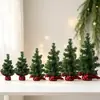 Vários Tipos de Árvores de Natal de Mesa, Árvores de Natal Nevadas com Flocos no Estilo Ins Nórdico, Árvores de Natal Artificiais Xadrez no Estilo Country Americano