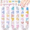 Lentejuelas mixtas para uñas, 12 cuadrículas, copos de nieve fluorescentes, traje mixto, purpurina, polvo, esmalte de uñas, pegamento, joyería transfronteriza