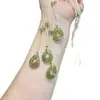 Colgante de Buda de Jade Hetiano Jadeíta Natural, Colgante de Cerradura de Nube Propicia de Calabaza Guanyin de Jade Hetiano, Colgante de Jade para Hombres y Mujeres