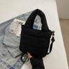 Bolsa de plumón acolchada con diseño de nicho 2024 Otoño e Invierno Nuevo estilo perezoso Bolsa cruzada pequeña de algodón espacial tipo esponja