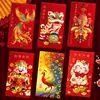 2027 Año del Cordero Sobre Rojo Creativo Brillo Mate Dibujo Animado Zodiaco Cien Yuan Mil Yuanes Sobre de Dinero de la Suerte para Año Nuevo