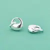 Nuevo Colgante de Plata Esterlina S925 Sólido Mini Brillante Plata Maciza DIY Pulsera Anillo Material Accesorios de Plata