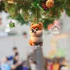 Nuevos Adornos Navideños Lindos Perros 2023 Decoraciones para Árbol de Navidad Coche Acrílico Dibujos Animados Colgantes