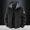 Nueva chaqueta de forro polar para otoño e invierno para hombre, color liso, con capucha, deportiva, casual, de manga larga y hecha de forro polar
