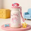Taza Termo Infantil Linda de Hello Kitty, Vaso con Popote Estudiante Escolar de Aspecto Elegante de Melody, Vaso de Agua Infantil