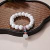 Pulsera de Cristal Morado Estilo Nuevo Montaña al Atardecer para Mujer, Estilo Minimalista de Vaina de Loto, Realza el Cutis, Joyería Hecha a Mano, Pulsera Despertar del León de Fluorita con Cuentas, Venta Caliente