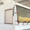 Caixas de luvas de aço inoxidável personalizadas com conexão de flange para produção em linha de montagem, usadas para operações de substituição de gás sem água e sem oxigênio