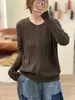 Suéter de Punto Trenzado Nuevo Redondo Otoño/Invierno 2026, Color Sólido, Suave y Acogedor, Manga Larga, Corte Holgado, Tejido Versátil, Cárdigan para Mujer