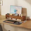 Soporte Elevador Base para Monitor de Computadora de Escritorio Soporte de Escritorio Estación de Trabajo de Escritorio de Oficina Estante de Almacenamiento con Cajón de Escritorio