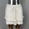 Ropa de Mujer de Comercio Exterior de Dongdaemun, Corea, Estilo Nuevo Dulce y Juvenil, Extremadamente Atractiva, Adelgazante, Sexy, de Cintura Alta, Tejido de Punto con Volantes