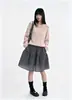Suéter básico versátil suave y mullido para mujer, de punto, cuello redondo, manga larga, estilo casual suelto y perezoso, para otoño e invierno