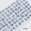 Dongzhou Crystal 6*8 Tachuelas Pequeñas Redondas para Uñas, Forma Oblonga con Esquinas Redondeadas, Base Puntiaguda, Strass de Vidrio K9 Super Brillante, Accesorios para Joyería DIY