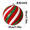 Bolas de Natal Veludadas Grandes, Multicores, Formato Único, Enfeites de Árvore de Natal Pintados, Bolas Decorativas para Atmosfera Festiva, Personalizáveis