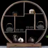 Sala de Modelos Casa de Té Estante Antiguo Juego de Té Decoración Suave Estilo Chino Nuevo Tetera Pequeña Creativa Olla de Hierro Fundido Adornos para Sala de Té