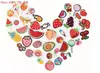 Parches bordado por computadora caricatura fruta cereza parche de tela parche de moda bordado traje bordado Zhang Zai