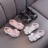 Zapatos de princesa para niñas, nueva colección de otoño 2026, zapatos individuales brillantes para niñas pequeñas, zapatos de baile de rendimiento con lazo para bebés