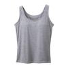 Camisola de Mujer con Almohadilla en el Pecho Ajustada para Usar Debajo o Exterior Sin Mangas Espalda Hermosa Top de Copa de Una Pieza Color Piel